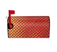 Couverture magnétique pour boîte aux lettres de Pâques Motif écailles de poisson Rouge Taille standard