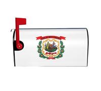 Couverture magnétique pour boîte aux lettres - Drapeau de l'État de Virginie de l'Ouest - Belle décoration de fête pour la maison