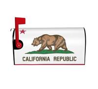 Couverture magnétique pour boîte aux lettres motif drapeau de l'État de Californie - Imperméable - Unique - Décoration de maison et de jardin