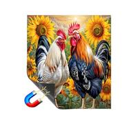 Couverture magnétique pour lave-vaisselle - 66 x 58,4 cm - Autocollant rustique en bois de style rustique pour appareils électroménagers, décoration de cuisine réutilisable et imperméable pour la