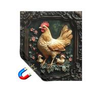 Couverture magnétique pour lave-vaisselle - 66 x 58,4 cm - Autocollant rustique en bois de style rustique pour appareils électroménagers, décoration de cuisine réutilisable et imperméable pour la