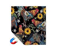 Couverture magnétique pour lave-vaisselle - 66 x 58,4 cm - Autocollant rustique en bois de style rustique pour appareils électroménagers, décoration de cuisine réutilisable et imperméable pour la
