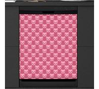 Couverture magnétique pour lave-vaisselle Motif cochon Rose 58,4 x 66 cm
