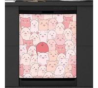 Couverture magnétique pour lave-vaisselle Motif cochon rose 58,4 x 66 cm