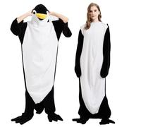 Couverture Manchot pour Adulte à Enfiler, Couverture de Manchot, Manchot Blanket Sweat à Capuche en Flanelle Super Doux et Confortable, Flanelle, Cadeau pour Adolescents, Adultes, Amateurs