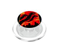 Couverture Manga Japonaise des années 80 avec Dragons cracheurs de feu asiatiques PopSockets PopGrip pour MagSafe