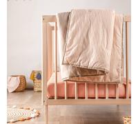 Couverture matelassée faro rayé peach 100X140