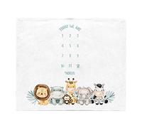 Couverture mensuelle pour nouveau-né avec motif animal pour photographie