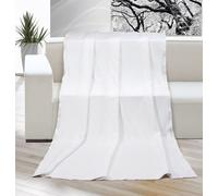 Couverture micro simple 150x200cm blanc naturel (crème)