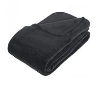 Couverture microfibre 180 x 230 cm Atmosphera - Gris foncé