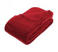 univers decor - Couverture Microfibre 180 x 230 cm Atmosphera (Rouge, Couverture Microfibre 180 x 230 cm)