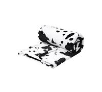 - Couverture mignonne à imprimé vache pour canapé, 100*130cm Noir