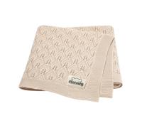 Couverture mimixiong 100% coton pour bébé, 100 x 80 cm(Beige)