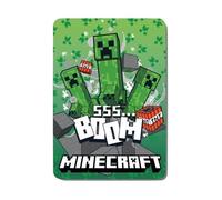 Couverture - MINECRAFT - Boom Skin Creeper - 100 x 140 cm - Rose - Synthétique