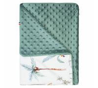 Couverture minky légère safari vert 70