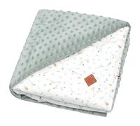 Plaid réversible en minky sidonia vert de gris 100x150