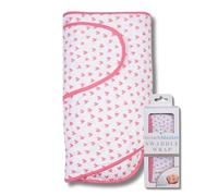 Couverture Miracle Emmaillotage Unisexe pour Nouveau-né Garçon ou Fille Bébé 0-3 Mois, Coeurs de Corail