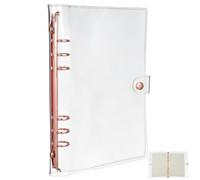 Couverture Mobiles PVC Cahier à Anneaux A5 de Feuilles 6 Présent Rentrée | Coque Transparente, Diamètre 2cm, Texture Soignée et Résistante, pour Carnet de Poche et Journal Intime