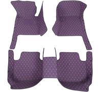 Couverture Moquette pour Peugeot 3008 2013 2014 2015 2016 2017 2018 2019 sur Mesure en Cuir Tapis De Sol Voiture Repose-Pieds Accessoires(Violet)