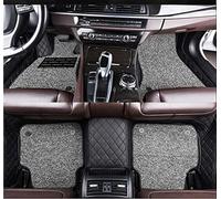 Couverture Moquette Tapis De Sol Voiture en Boucle Fil Double Couche Luxe pour Ford pour Mustang 2014 2013 2012 2011 Cuir Automatique(3ps-Black Black Gray)