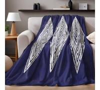 Couverture Motif Abstrait en Losange 70 x 100 cm Plaid Doux pour Canapé Lit Maison et Activités Extérieures