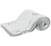 Couverture Nando, en Polaire Douce, 75 × 50 cm, Gris Clair