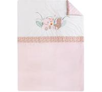 Couverture NATTOU Iris & Lali - 100 x 135 cm - Rose/Blanc