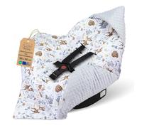 Couverture nid d'ange bébé 90x90 cm Cerf Hiver - Chanceliere chaude poussette cosy siege auto bébé