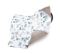 Couverture nid d'ange Hiver Bebe 90 x 90 cm - Chanceliere enveloppante bébé Poussette ou Siege Auto Cosy Lavable nid d Ange pour Naissance Enfant Minky Oeko-Tex Afrique Kaki