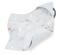 Couverture nid d'ange Hiver Bebe 90 x 90 cm - Chanceliere enveloppante bébé Poussette ou Siege Auto Cosy Lavable nid d Ange pour Naissance Enfant Minky Oeko-Tex Ours en Peluche