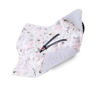 Couverture nid d'ange Hiver Bebe 90 x 90 cm - Chanceliere enveloppante bébé Poussette ou Siege Auto Cosy Lavable nid d Ange pour Naissance Enfant Minky Oeko-Tex Rose Gris Clair