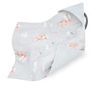 Couverture nid d'ange Hiver Bebe 90 x 90 cm - Chanceliere enveloppante bébé Poussette ou Siege Auto Cosy Lavable nid d Ange pour Naissance Enfant Minky Oeko-Tex Lapin