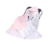 Couverture nid d'ange universelle pour coque bébé, poussette, 90 x 90 cm, en tissu gaufré, couverture universelle, pour siège auto, buggy, motif de zoo double couche, 1 tog