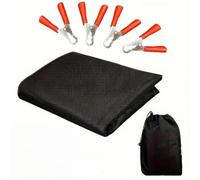 Couverture Noire d'auvent de Camping-Car de 69x44 Pouces avec Clips, auvent Porte arrière Fourgon Protection Solaire pour la Plupart des hayons Camping-Car, Pare-Soleil extérieur