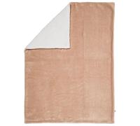 Babycalin - Couverture bébé 75x100 cm - Plaid pour bébé bi-matière - Noisette/Écru