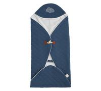 Couverture nomade à capuche en coton bleu TU