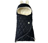 Couverture nomade pour bébé Recy black-cream