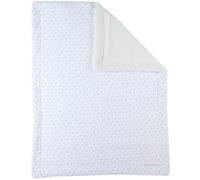 Noukie's - Couverture Jersey Brodée Sherpa pour Bébé - 75×100 cm Motif Romance - Parfaite pour Poussette & Sieste - Blanc