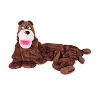 COUVERTURE OURS MARRON TRIPLE FONCTION MARIONNETTE ET PELUCHE 80 X 100 CM