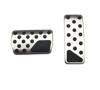 Couverture Pad Pédale Frein à L'embrayage Pour Jeep Pour Grand Pour Cherokee 2014-2020 Intérieurs Voiture Pédale Frein D'accélérateur Repose-pieds Sans Couvercle Perceuse(2014-2020 Silver)