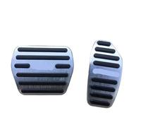 Couverture Pad Pédale Frein à L'embrayage Pour Nissan Pour Qashqai Pour J11 2014-2018 2019 2020 2021 2022 Ornement Voiture Aluminium Pédale Accélérateur Couvercle Frein(AT Silver Red)