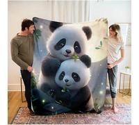 Couverture Panda - Animaux de Compagnie Mignons Flanelle Couvertures Douce Moelleuse Literie de Canapé-lit de Chambre Convient Camping de Voyage Couverture Maison Moderne 70x100cm