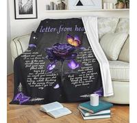 Couverture papillon personnalisée pour grand-père, cadeau d'anniversaire de la part de ses petits-enfants, couverture personnalisée pour grand-mère/lui, être grand-mère me rend heureuse