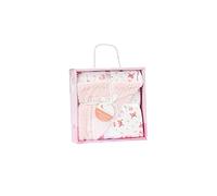Couverture parachutiiste avec pompon rose pour bébé