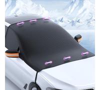 Couverture Pare-Brise pour Hyundai I20 2020 2021 2022 2023 2024 2025 | Bache de Protection Magnétiques en Tissu Oxford Anti Neige Gel Soleil avec Cache Rétroviseur