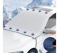 Couverture Pare-Brise pour V-W ID.5 2021-2023 2024 2025, Couverture Neige Magnétique avec Coque Rétroviseur Latéral, Neige, Glace, Soleil, Poussière, UV, Résistant à l'eau