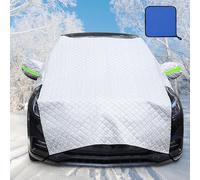 Couverture Pare Brise Voiture 255 x 240 cm, quatre couches de protection, résistant aux UV, au vent, à la poussière, à la pluie et à la neige, forte protection,la pluie et la neige et contre le capot.