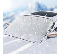 Couverture Pare Brise Voiture, Bâche Pare Brise Protection Magnétique, Protection Pare Brise Voiture Repliable, Universelle Bâche Pare Brise pour Voiture pour Neige, Glace et Soleil UV (145 x 113 cm)