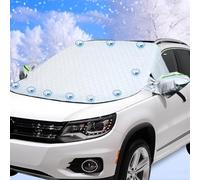 Couverture Pare Brise Voiture, Magnétique Bâche Pare Brise Protection Couverture Repliable avec 10 aimants, Universelle Couverture Pare Brise pour Anti Givre Neige Glace UV Pluie