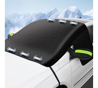 Couverture Pare Brise Voiture pour MG HS EHS 2025 PHEV, Films de Protection Antigel, Bache Pare Brise Protection Hiver Magnétique,Black-260 * 114